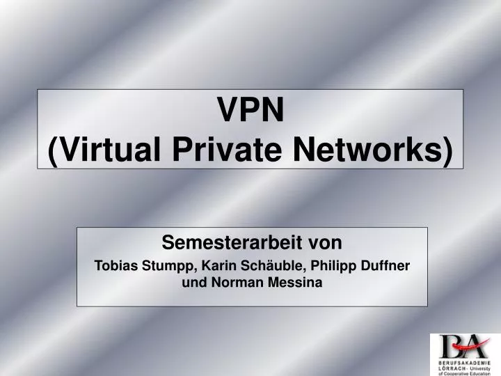 vpn virtual private networks