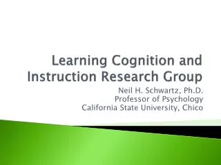 Learning Cognition and Instruction Research Group
