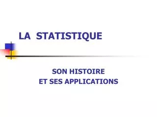 la statistique