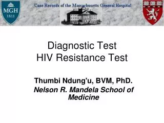 Diagnostic Test HIV Resistance Test