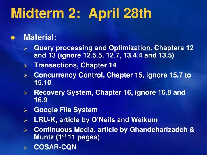 midterm 2 april 28th