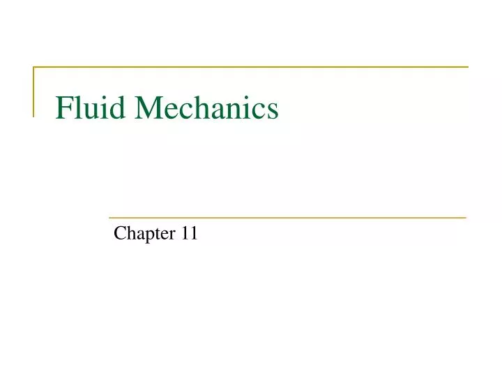 fluid mechanics