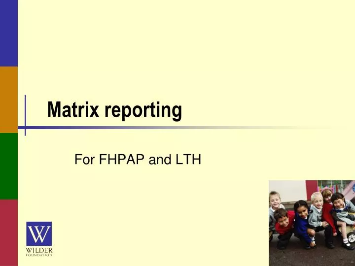 matrix reporting