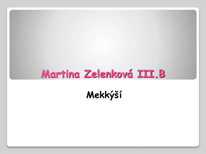 martina zelenkov iii b