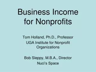 Business Income for Nonprofits