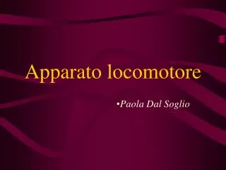 apparato locomotore