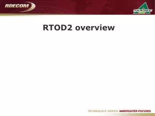 RTOD2 overview