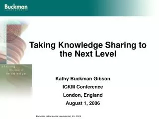 Taking Knowledge Sharing to the Next Level