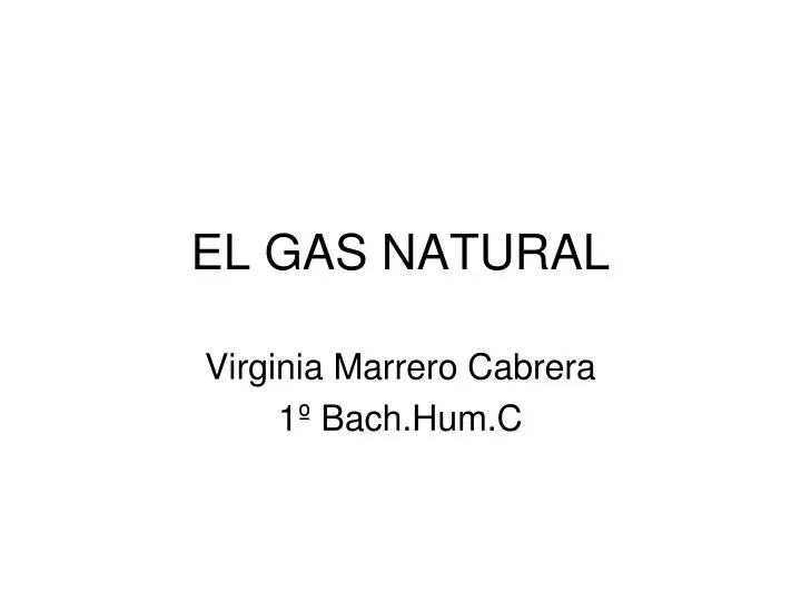 el gas natural