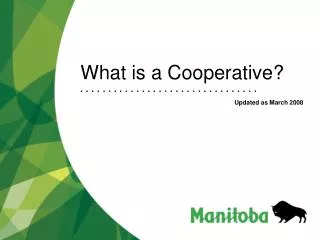 What is a Cooperative? • • • • • • • • • • • • • • • • • • • • • • • • • • • • • • • • U