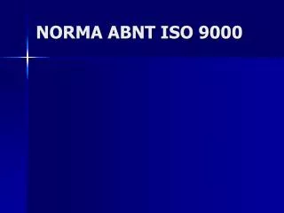 NORMA ABNT ISO 9000