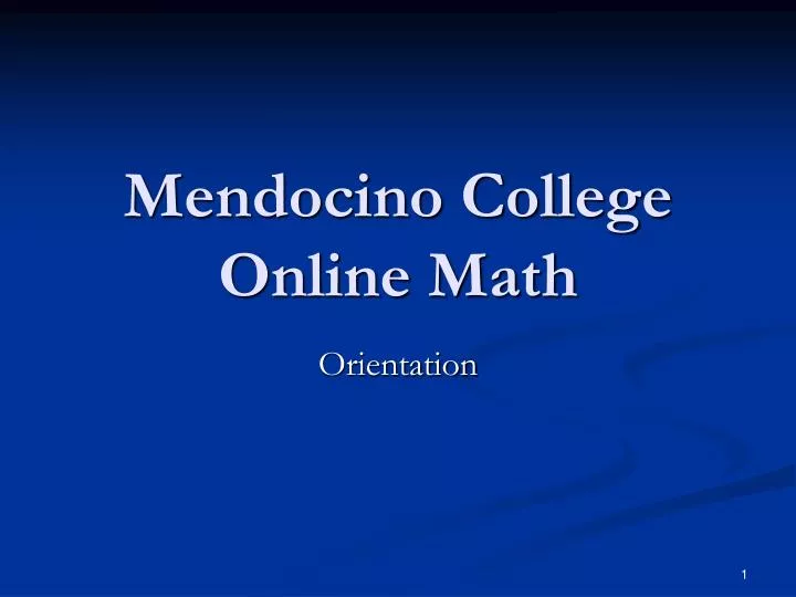 mendocino college online math