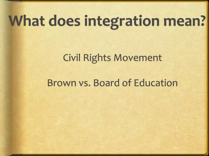 what does integration mean