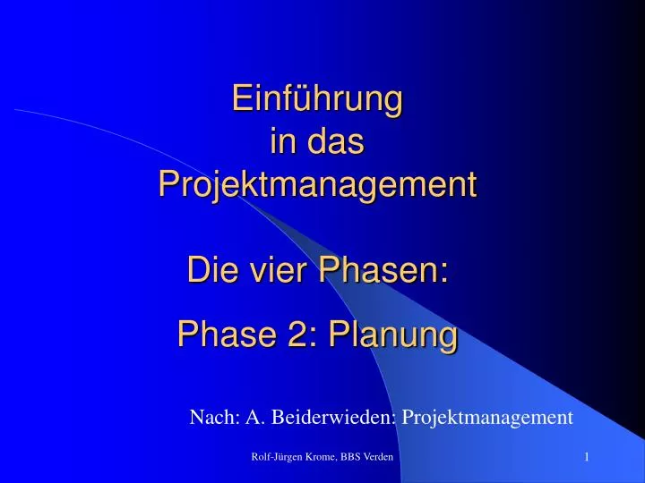 einf hrung in das projektmanagement die vier phasen phase 2 planung