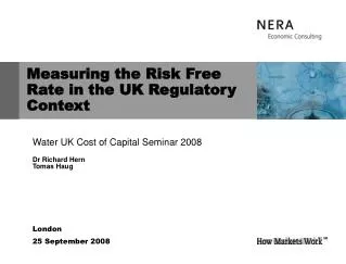 Measuring the Risk Free Rate in the UK Regulatory Context