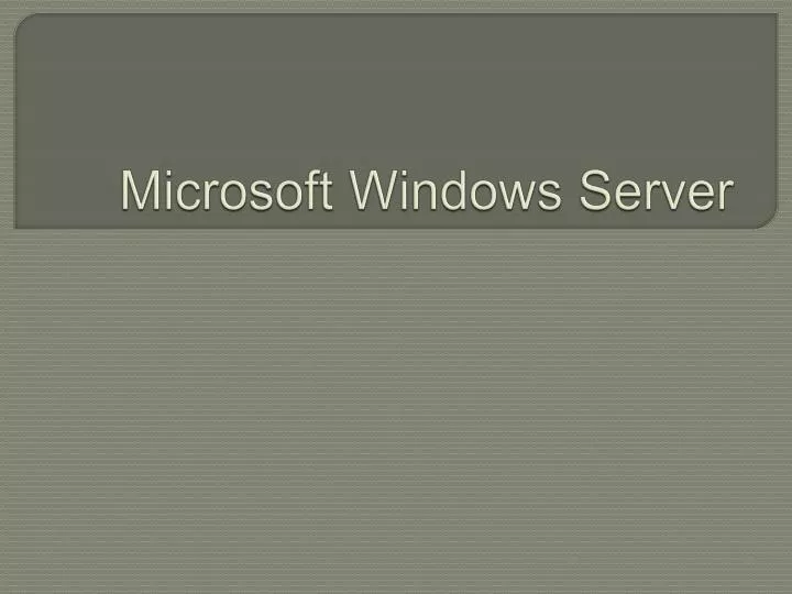 microsoft windows server