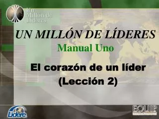 un mill n de l deres manual uno