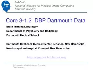 Core 3-1.2 DBP Dartmouth Data