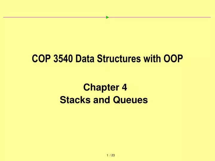 cop 3540 data structures with oop