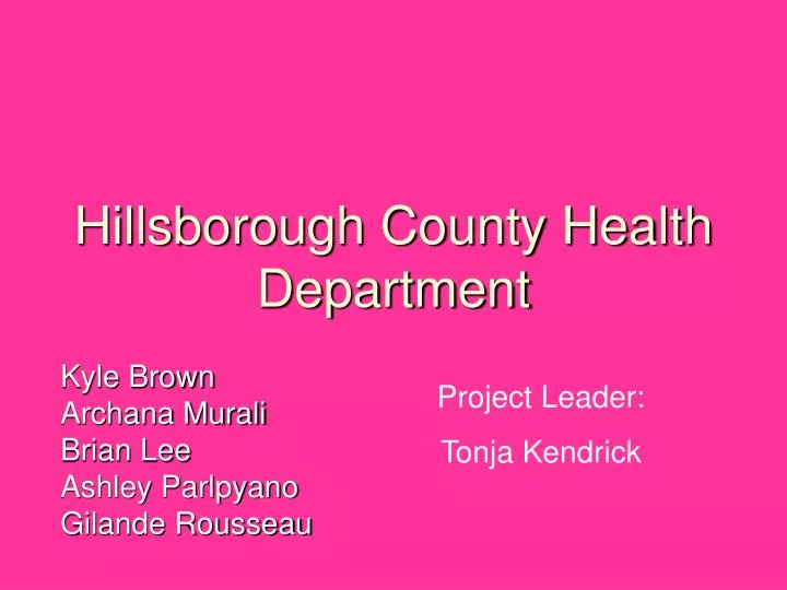 hillsborough county health department