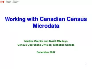 Working with Canadian Census Microdata