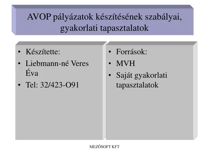 avop p ly zatok k sz t s nek szab lyai gyakorlati tapasztalatok