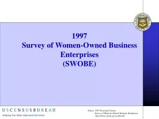 1997 Survey of Women-Owned Business Enterprises (SWOBE)