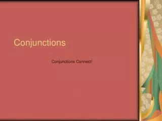 conjunctions
