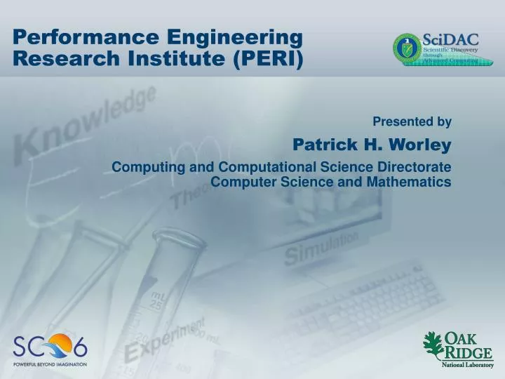 performance engineering research institute peri