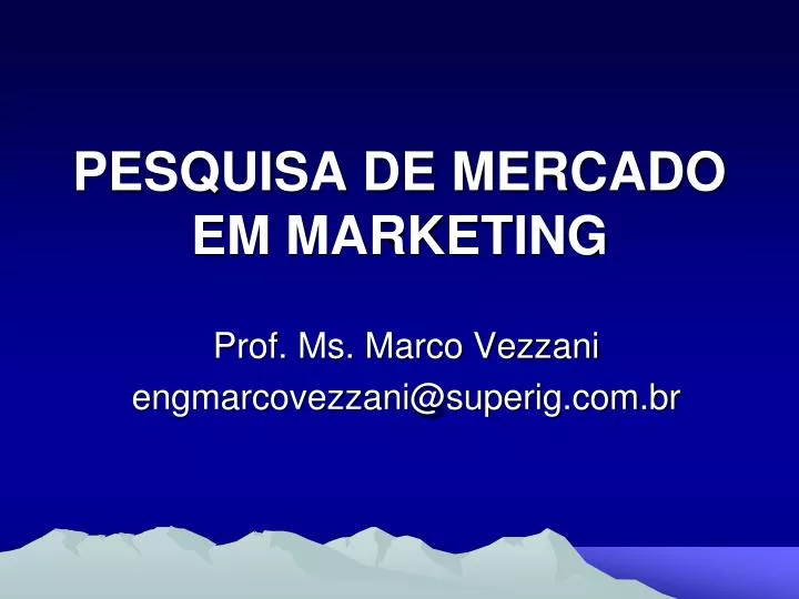 pesquisa de mercado em marketing