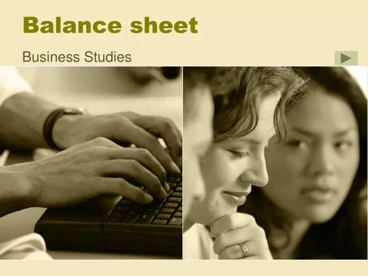 balance sheet