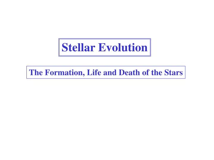 Star Life and Death – National Radio Astronomy Observatory