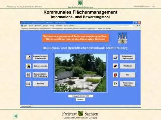 Kommunales Flächenmanagement Informations- und Bewertungstool