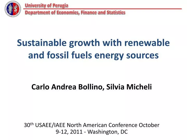 sustainable growth with renewable and fossil fuels energy sources
