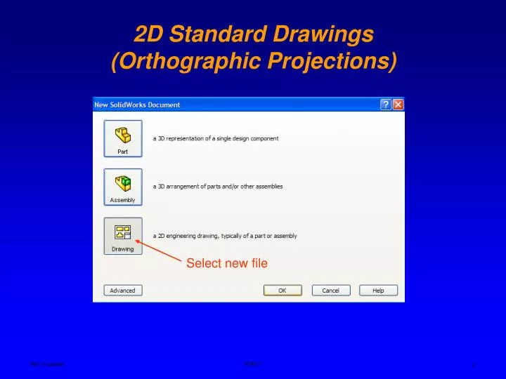 2d standard drawings orthographic projections
