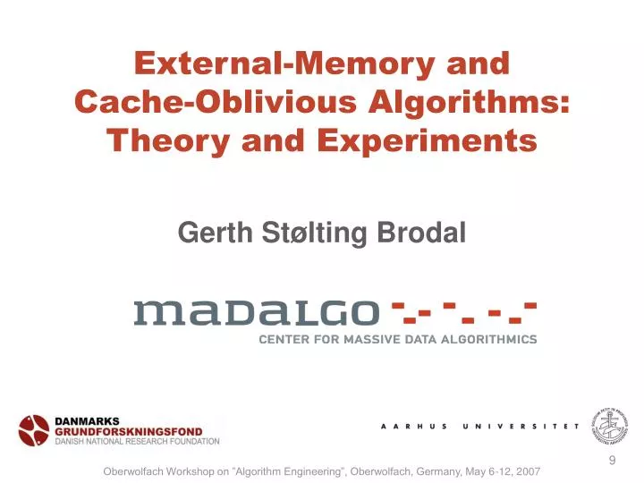 external memory and cache oblivious algorithms theory and experiments