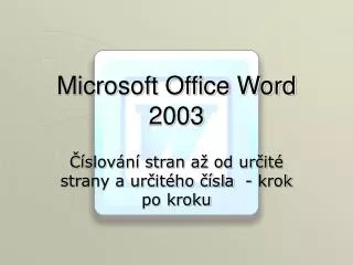 microsoft office word 2003