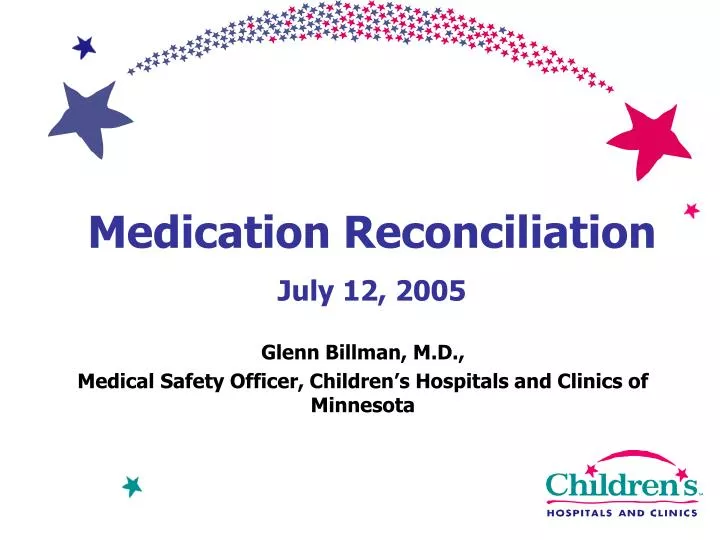 medication reconciliation july 12 2005