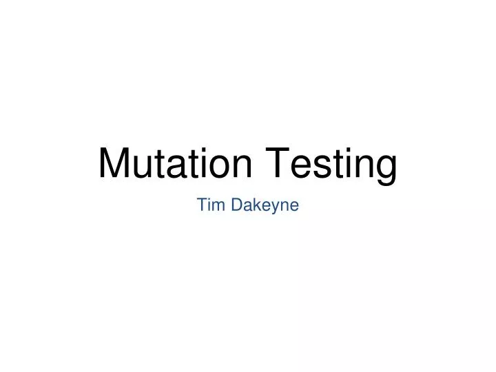 mutation testing