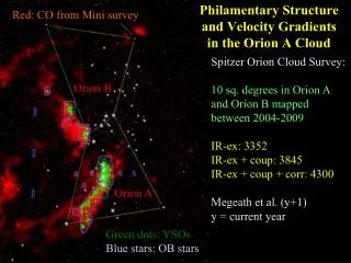 Philamentary Structure and Velocity Gradients in the Orion A Cloud