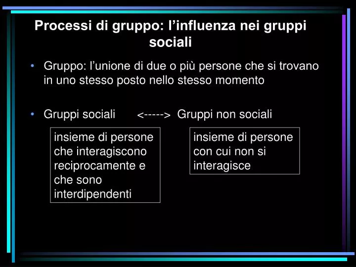 processi di gruppo l influenza nei gruppi sociali