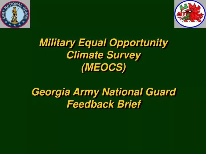 military equal opportunity climate survey meocs georgia army national guard feedback brief