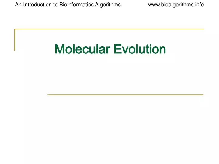 molecular evolution