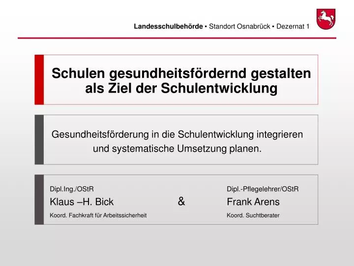 schulen gesundheitsf rdernd gestalten als ziel der schulentwicklung