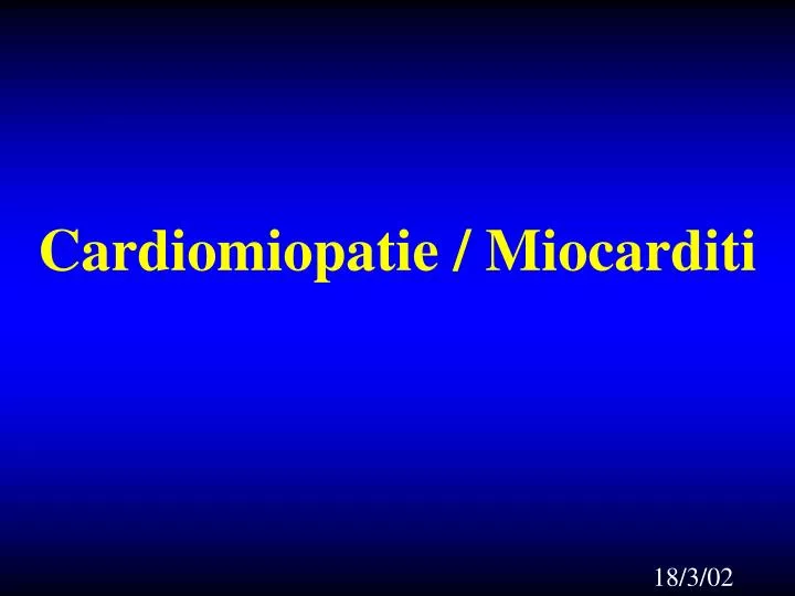 cardiomiopatie miocarditi