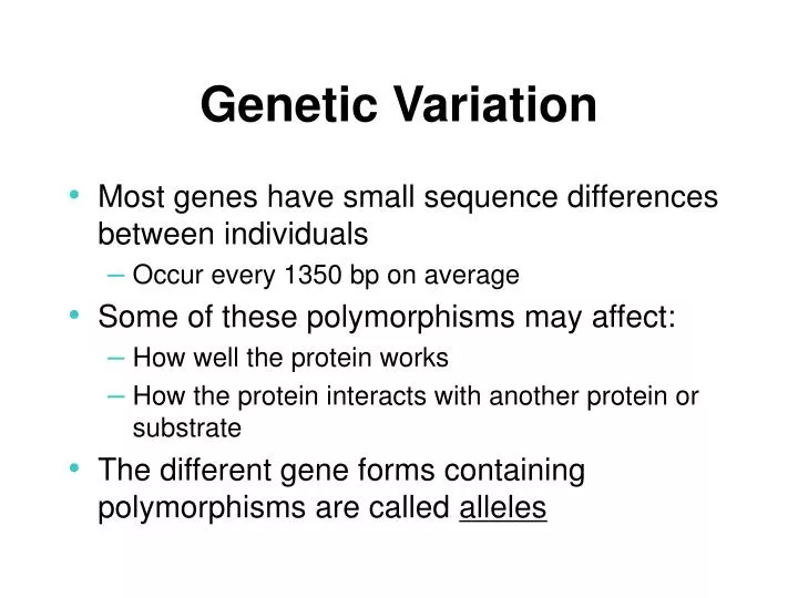 genetic variation