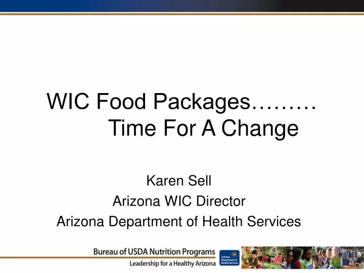 wic food packages time for a change