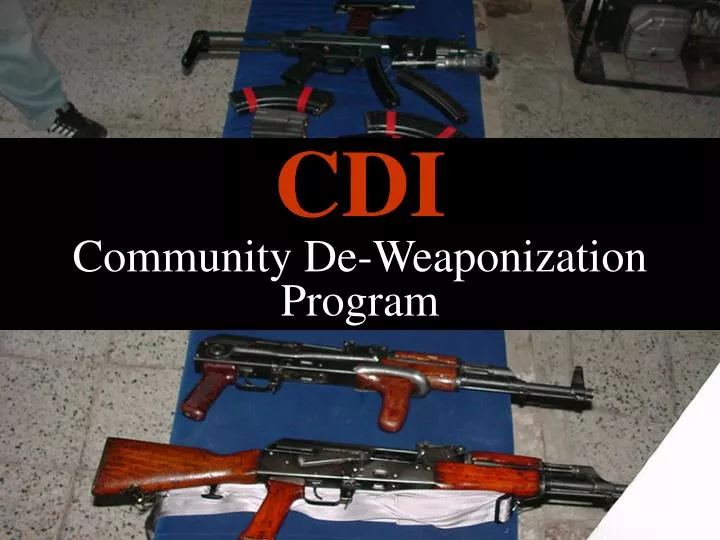 cdi community de weaponization program