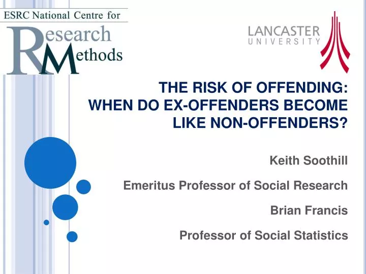 the risk of offending when do ex offenders become like non offenders