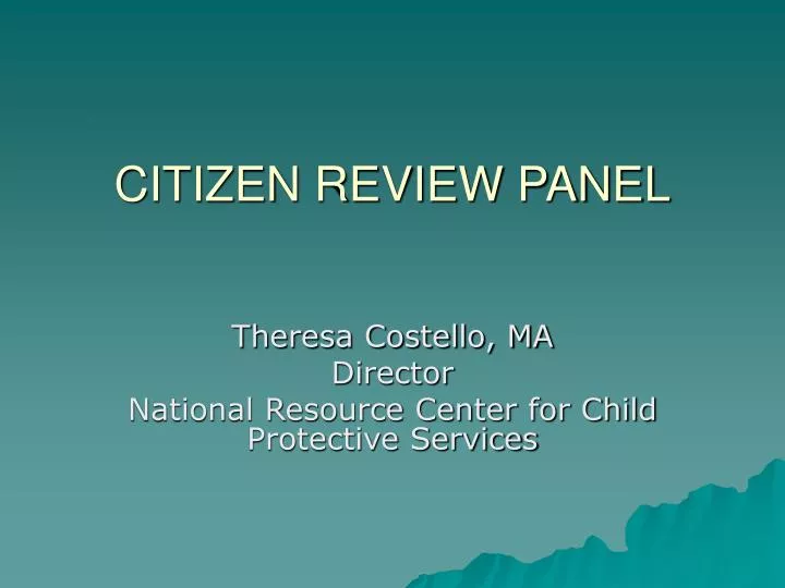 citizen review panel